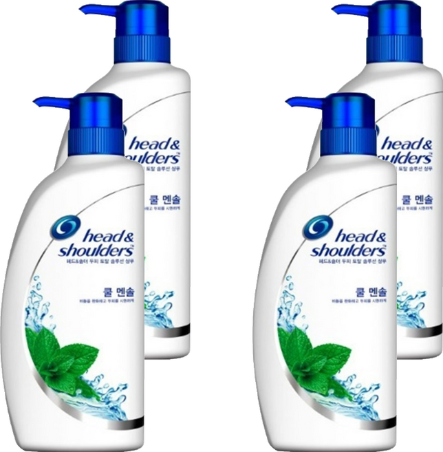 헤드앤숄더 두피 토탈 솔루션 샴푸 쿨 멘솔, 550ml, 4개