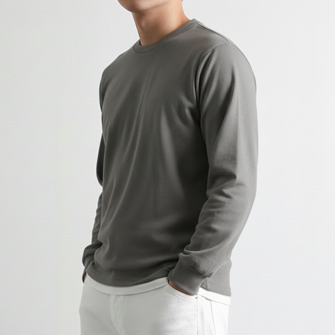 [투뎃] 남녀공용 기모 후리스 무지 라운드티