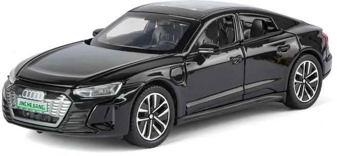 비브랜드 AUDI 아우디 e-tron GT 전기차 1대32 1:32 자동차 미니카 모형 다이캐스트, 블랙, 1개