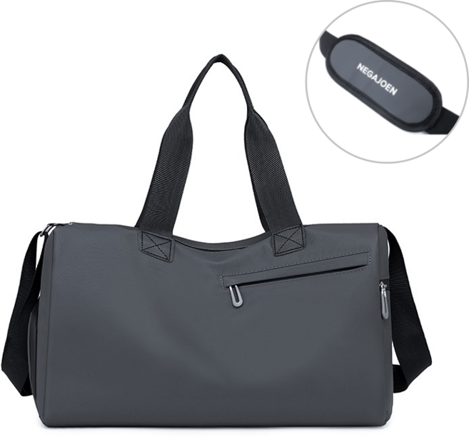네가좋은 깨끗한 신발분리 운동 헬스 가방 더플백 보스턴 백, 대형 그레이, 1개