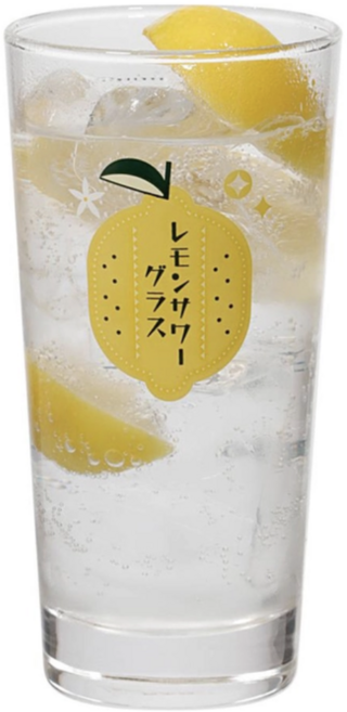 도요사사키 레몬 하이볼 글라스 2P 칵테일 업소용 일본식 업소용 컵, 2개