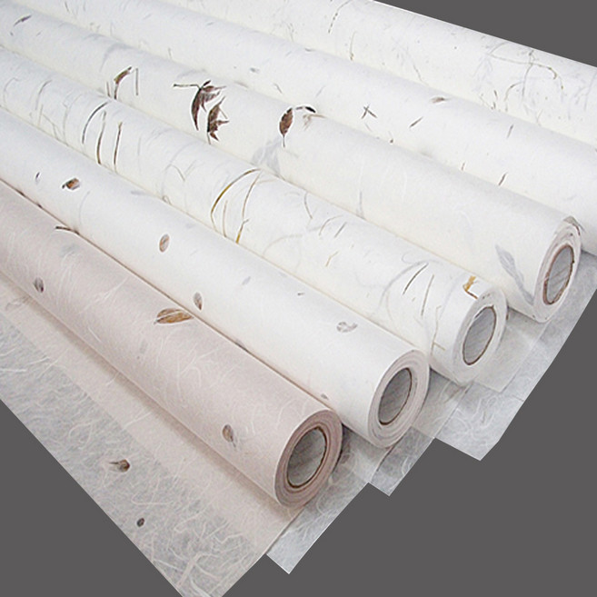 창호지 한지창호지 자연가득한지 창호지 45x20m 문종이 한지벽지 전주한지, 자연창호(은행잎)