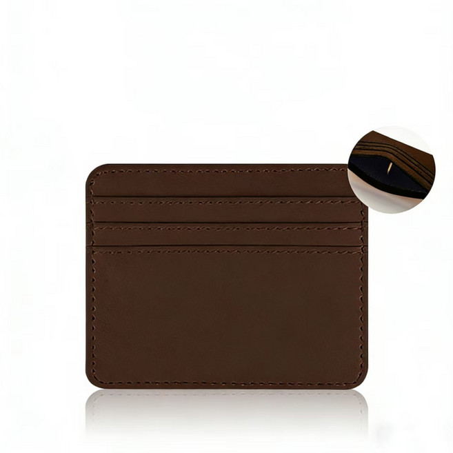 소가죽 심플 슬림 포켓 명함 카드지갑
