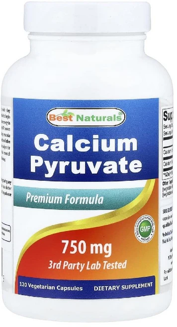 베스트내추럴스 칼슘 피루베이트 750mg Calcium Pyruvate 베지캡슐 120정, 1개, 1개 - 쿠팡