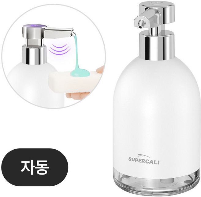 슈퍼캘리 젤타입 세제 디스펜서 통세척 가능, 1개, 화이트