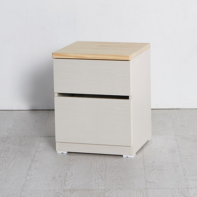 국산 400 미송 원목 협탁 2단 서랍장
