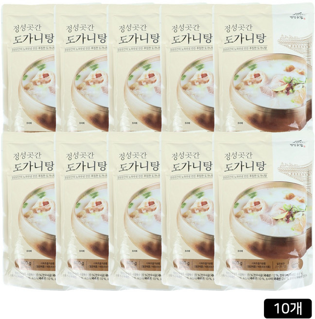 [쇼핑엔티] 정성곳간 강순의 도가니탕 800g × 10팩, 10개