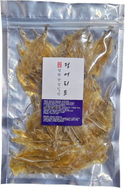담백한 정어리 쥐포 어포 70미이상, 1개, 150g