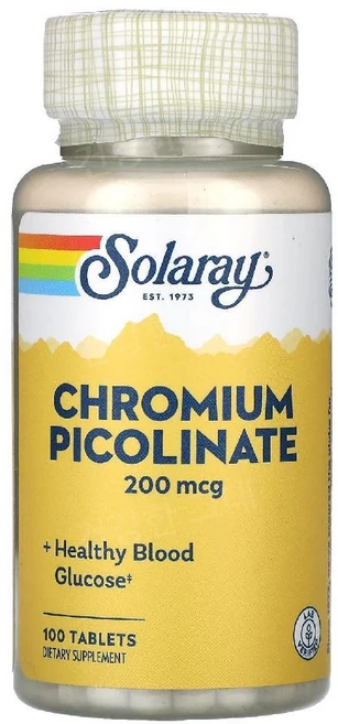 쏠라레이 피콜린산크로뮴 200mcg 100정, 1개 - 쿠팡