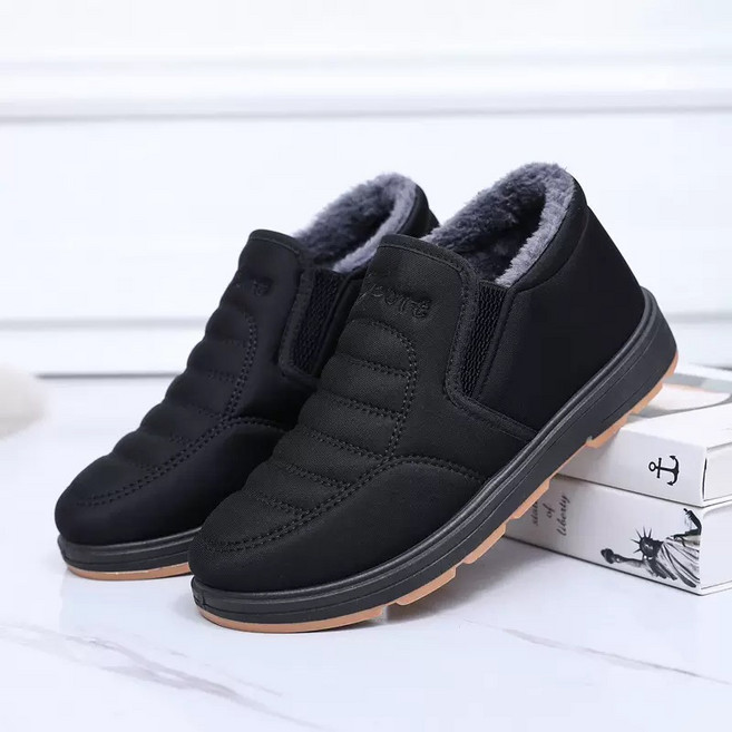 BLTER 남성 겨울 방한화 털신발 기모 털 따뜻한 패션 볍고 편한 발편한 겨울 슬립온 미끄럼방지 방한화 겨울 발편한 남성 스니커즈 남자 스노우 부츠M805