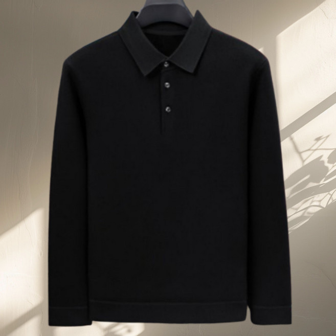 코엑티 남성 겨울 클래식 울혼방 비스코스 기모 긴팔 카라 니트 스웨터