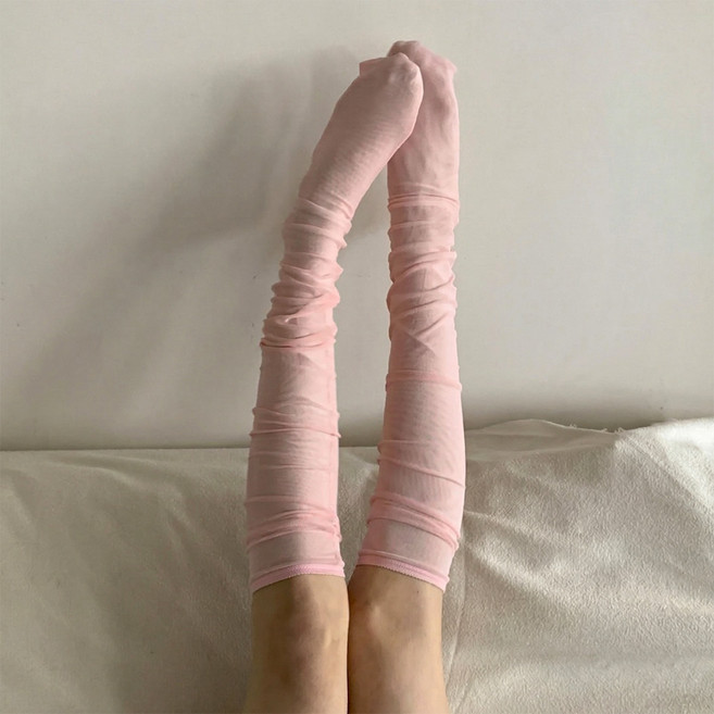 블루씨티 아이레 시스루 니삭스 얇은 반 스타킹