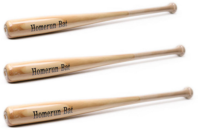 국내산 홈런 나무 야구배트 아동 ~ 성인, 1개
