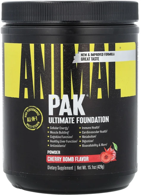절실히 몸관리가필요한시기 Animal Animal Pak 분말 Ultimate Training 파운데이션 체리 밤 429g(15.1oz) 프리미엄할인상품입니다, AnimalAnimalPak분말UltimateTrain - 쿠팡