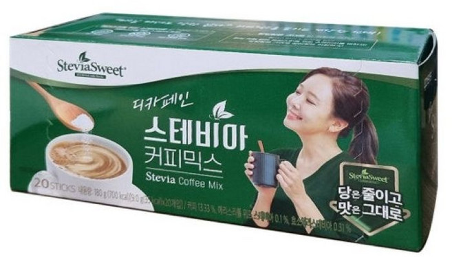 스테비아스위트 디카페인 스테비아 커피믹스, 9g, 20개입, 4개