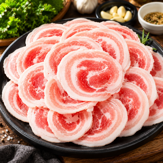 [김반장] 흑돼지 대패 꽃삼겹, 1개, 500g