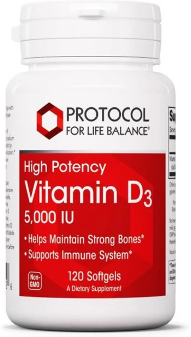 PROTOCOL FOR LIFE BALANCE - Vitamin D3 5000 IU High Potency Supports Calcium Absorption Bone and, PROTOCOL FOR LIFE BALANCE 비타민, 1개 - 쿠팡