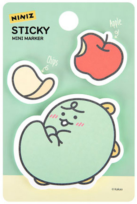카카오프렌즈 니니즈 형태 점착 마커 메모지, 죠르디, 죠르디, 1개, 20매
