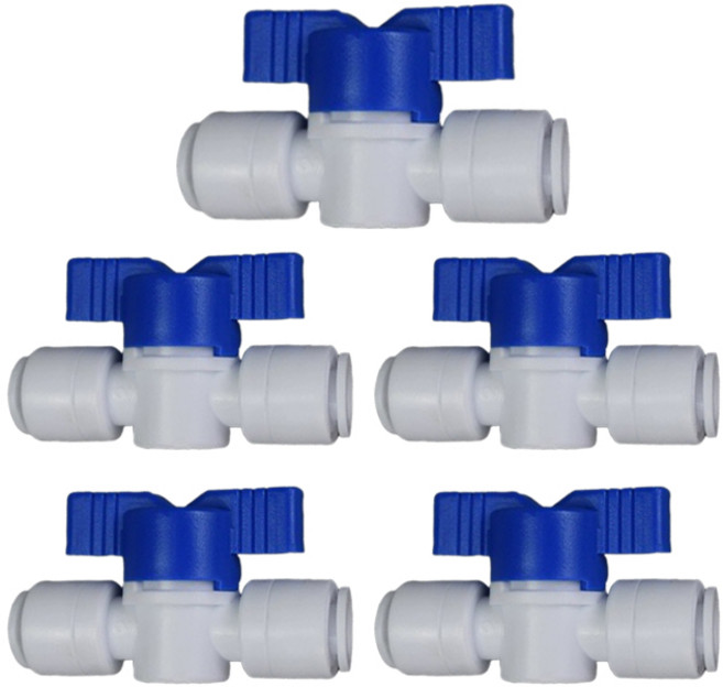 이안 정수기 설치 호스 볼밸브, 5개, 1/4