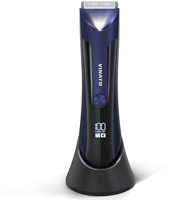 비나토 일렉트릭 USB 바디 맨스케이프 남성용 방수 사타구니 면도기 헤어 트리머 트리머, Blue