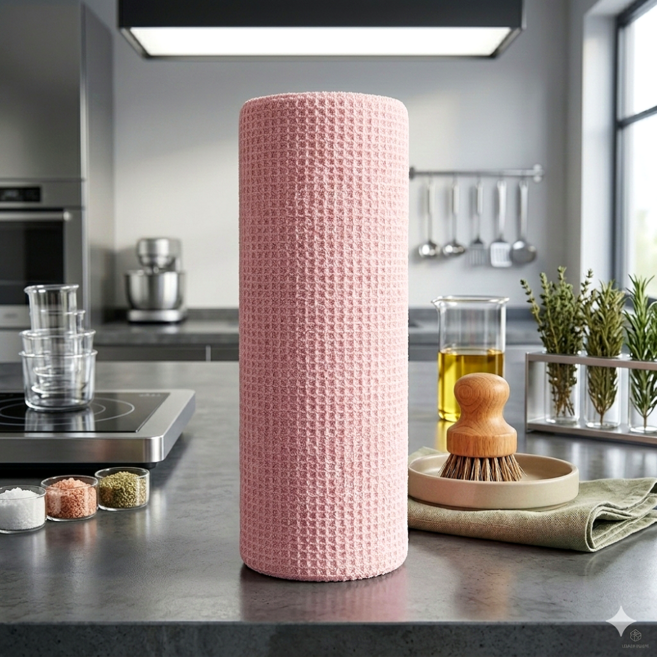 캐롤링 뜯어쓰는 극세사 행주 여러번 빨아쓰는 다용도 롤행주, 핑크, 1개, 20