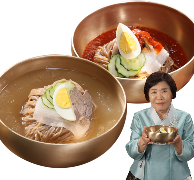 조정애 명인 진심 메밀 냉면 밀키트 물냉면 + 비빔냉면 세트, 1세트, 620g