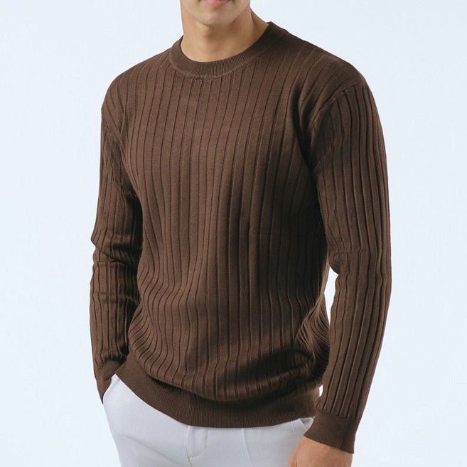 글리멜로 남자 골지 스판 캐시미어 니트 긴팔 티셔츠 남성 비스코스 스웨터 5컬러