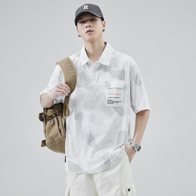 스타일닥터 남자 여름 폴로 셔츠 캐주얼 반팔티 오버핏 티셔츠