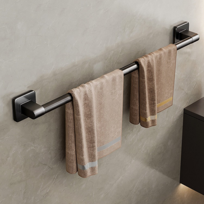 헤인느 튼튼한 무타공 욕실 수건걸이 화장실 수건거치대, 70cm, 1개