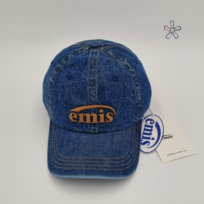 [국내 매장 정품] 이미스 원톤 워시드 데님 볼캡 ( BLUE DENIM ) + 카라비너