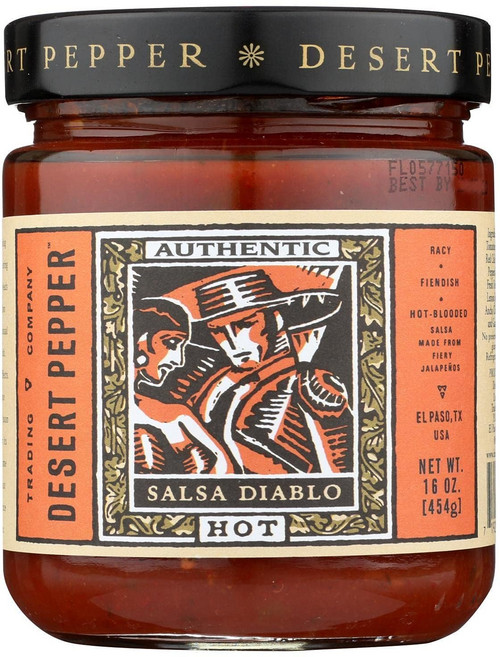 데저트 페퍼 살사 디아블로 핫 16온스 (6개 팩) 데저트 페퍼 살사 디아블로 핫 16온스 (6개 팩), 1개, 473ml