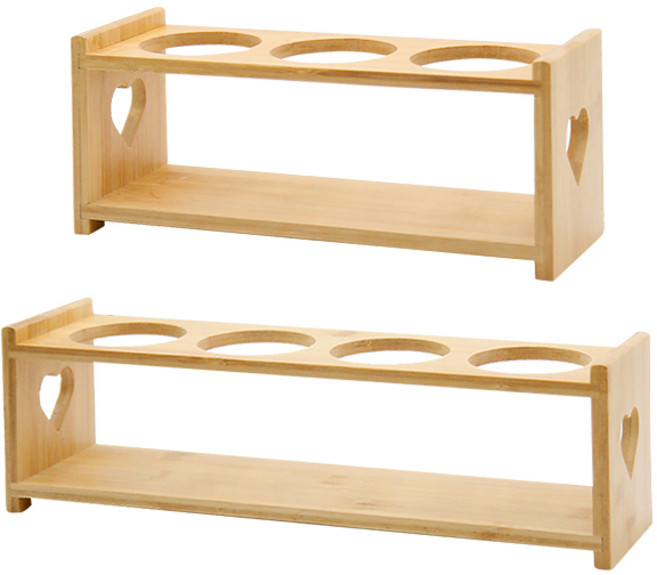 하트 대나무 양념병 정리대 1단 3구 4구