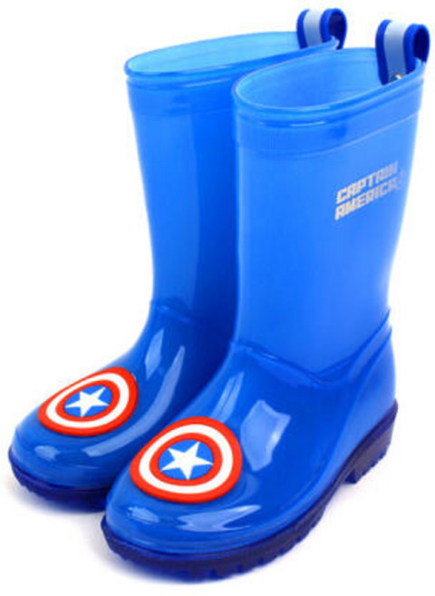 아트박스/키즈키즈 캡틴아메리카 LED레인부츠