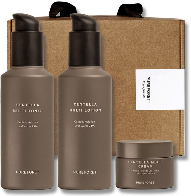 퓨어포레 센텔라 스킨 로션 크림 스킨케어 기초화장품 3종 선물세트, [기본구성] 센텔라토너+센텔라로션+센텔라크림, 1세트