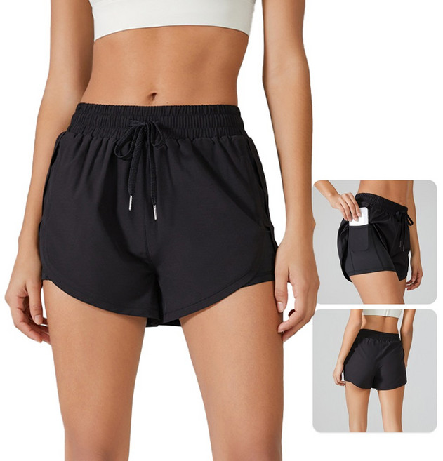 온브레이크 여성 투인원 쇼츠 러닝 마라톤 트레이닝 헬스 운동 반바지 숏팬츠