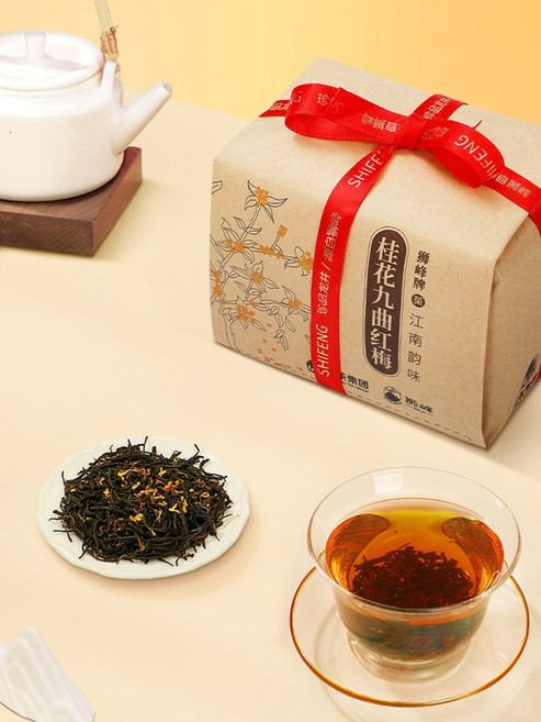 항저우 전통 계화 꽃 홍차 구곡홍매 150g, 1개, 1개입