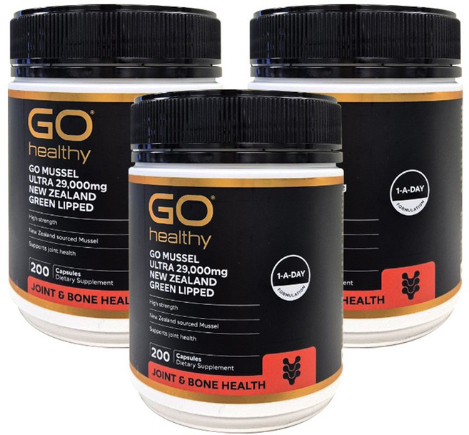 호주 고헬씨 뉴질랜드 고함량 초록입홍합 울트라 29000mg 200캡슐 3개 신제품 그린머슬, 200정