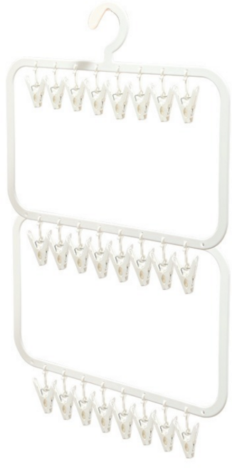 라이복 슬림 양말 속옷공간 활용 집게 미니 건조대, 화이트