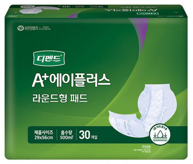 디펜드 성인용 속기저귀 라운드형 일반 대형 180매 30매X6팩 / 99냄새억제효과, 6박스, 30매입