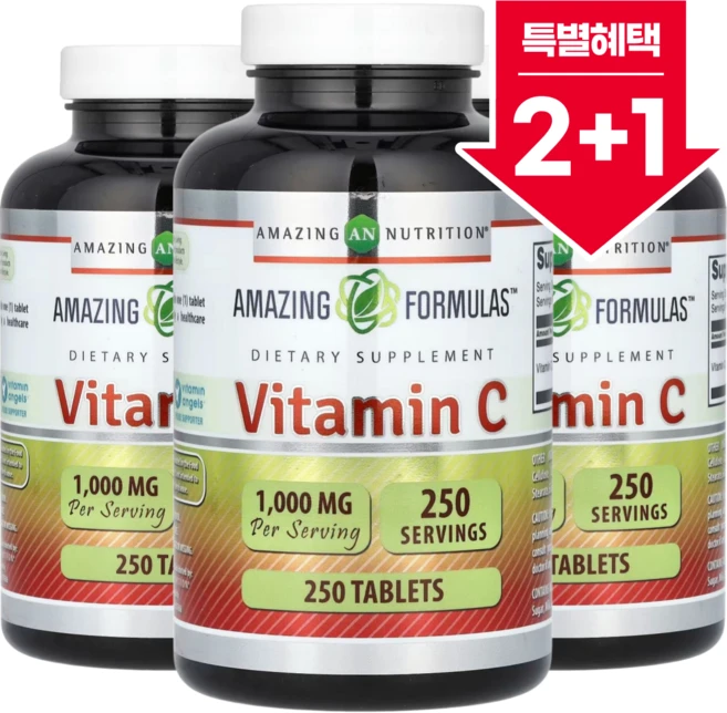 어메이징뉴트리션 비타민 C 1000mg 250정, 3개 - 쿠팡