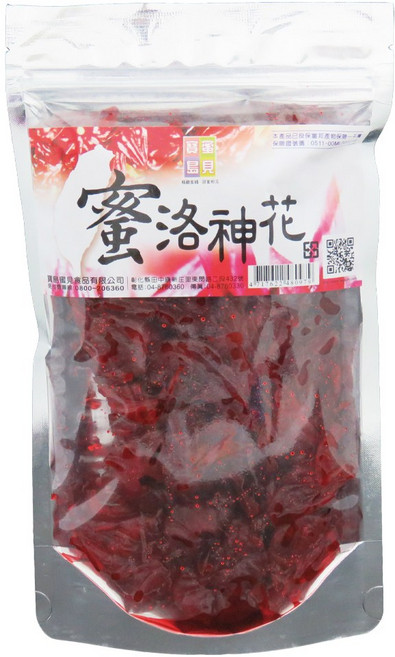 寶島蜜見 蜜洛神花(全素) - 酸甜Q彈 獨立包裝 健康零食, 1個, 180公克