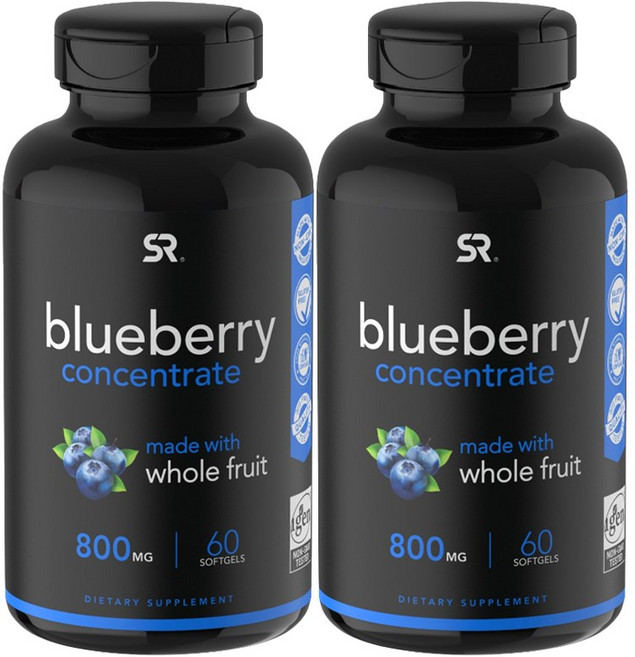 SPORTS RESEARCH 藍莓濃縮物 800mg 軟膠囊, 60錠, 2個