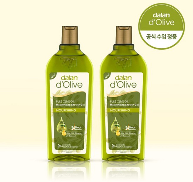 달란 퓨어 올리브 샤워젤 저자극 촉촉보습 바디클렌저 400ml 2개