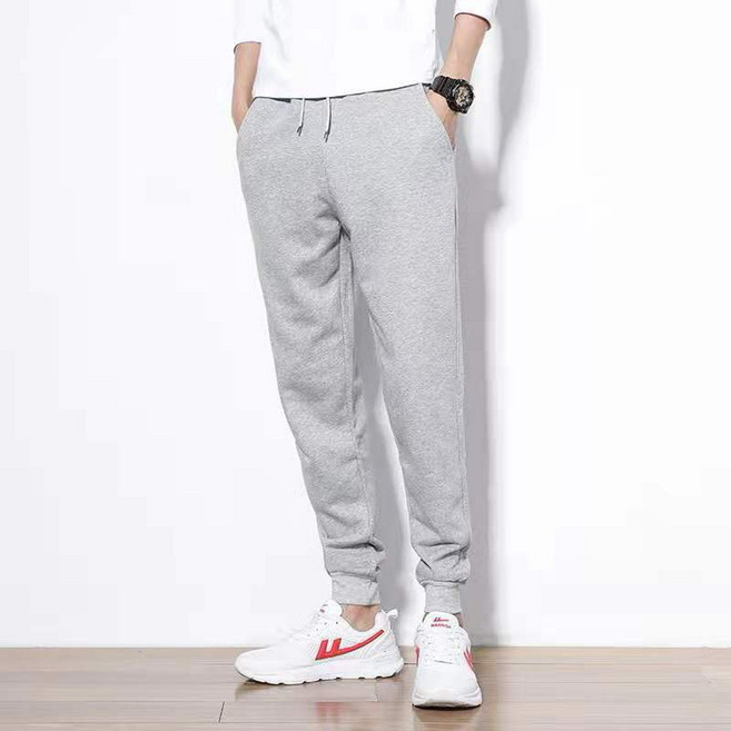 運動縮口褲 加絨保暖棉褲