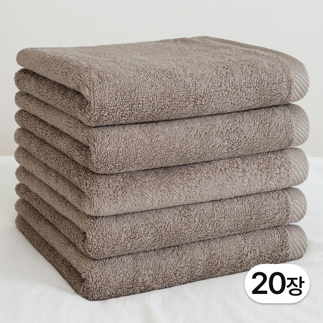 송월타월 메르디앙 호텔수건 150g 30수, 20개, 딥브라운