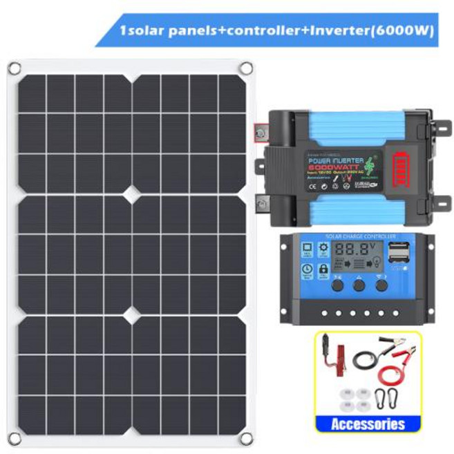 아파트태양광설치 태양광패널 컨트롤러 인버터 키트 110V/220V 6000W, 1)220V 키트