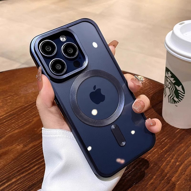 啞光磨砂防摔磁吸手機殼