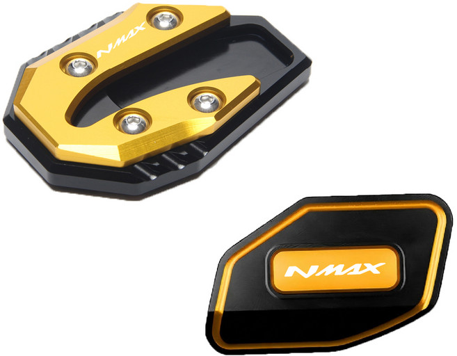 NMAX 사이드스탠드 클립 세트 전년식 말발굽, 골드