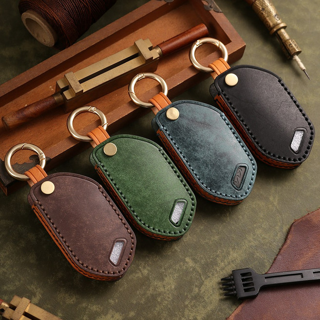 카우라 호환 2026 쏘렌토 가죽 키케이스 악세사리 용품, 7버튼, 브라운