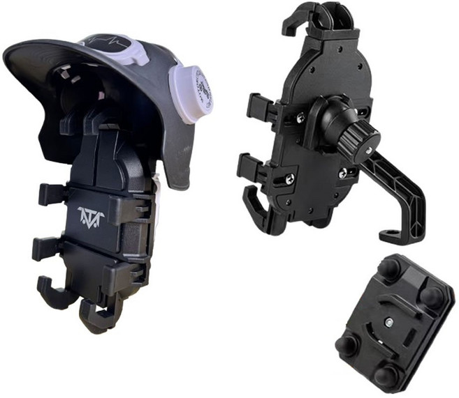 MTA 減震八爪手機架 機車摩托車手機支架 360度旋轉 適用4.7-7.2吋手機, 【減震】八爪黑帽-後照鏡(若缺色隨機出), 【減震】八爪黑帽-後照鏡(若缺色隨機出)